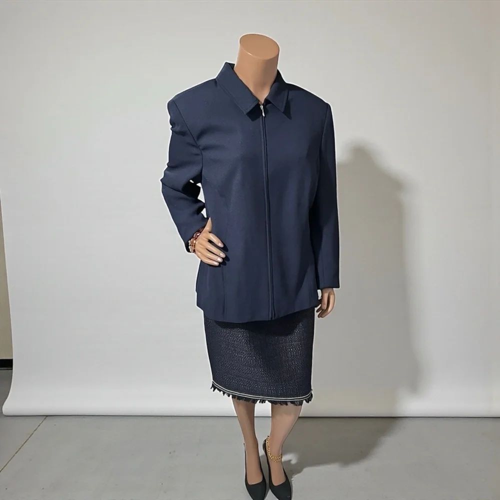 Karen Scott Dark Blue Women's Suit Jacket☑️ - Picture 5 of 8